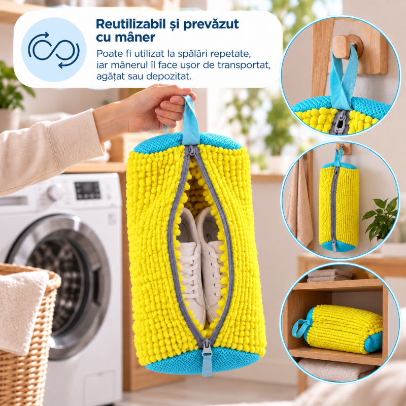 Sac reutilizabil pentru spălarea încălțămintei